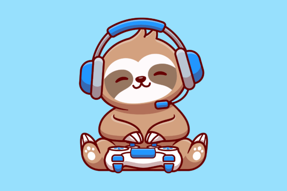 Cute Sloth Gaming Graphics & Illustrations Review