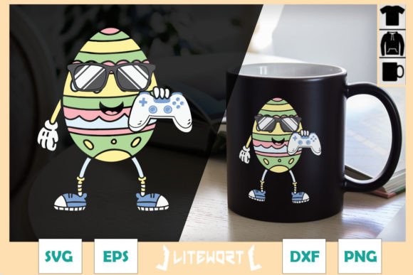 Easter Egg Sport Gaming Happy Face: Graphics for Crafts