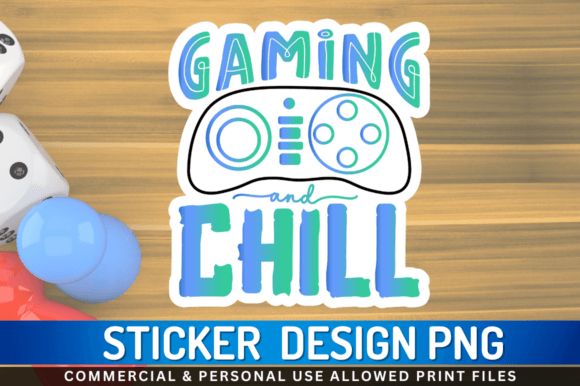 Gaming and Chill Sticker PNG: A Designer's Review