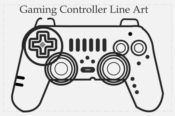 Gaming Controller Line Art: Graphics & Coloring Pages Amp