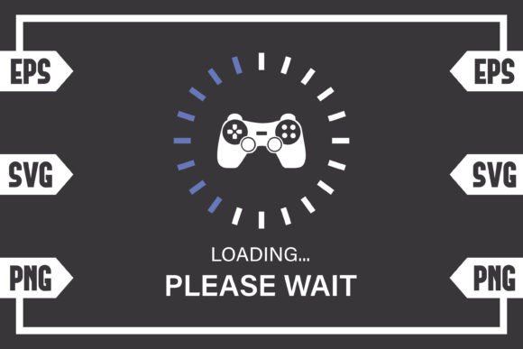 Gaming Controller Loading Please Wait: Graphics for Crafts