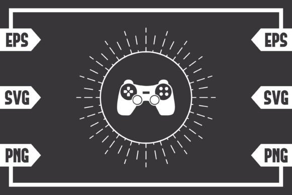 Gaming Controller Sunburst Graphics for Crafts