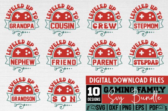 Gaming Family SVG Bundle Vol 2: Graphics for Crafts