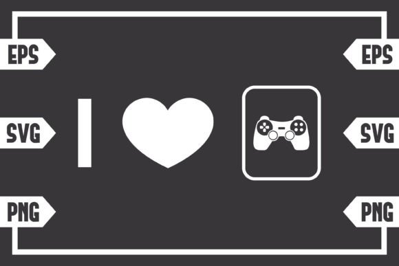 I Love Gaming Controller: Graphics for Crafts & Brands