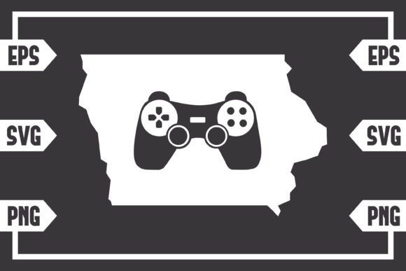 Iowa Gaming Controller: Graphics for Crafts & Sales