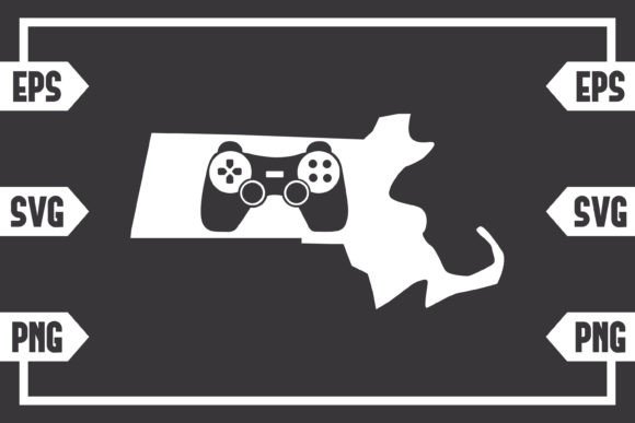 Massachusetts Gaming Controller Graphics for Crafts