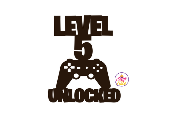 Review: Level 5 Unlocked Gaming Cake Topper SVG for Embroidery