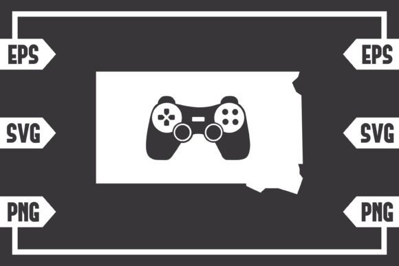South Dakota Gaming Controller Graphics for Crafts